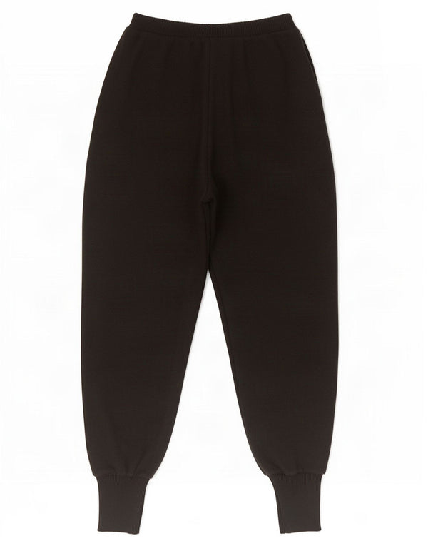 Zara Womens Knit Tracksuit Trousers Joggers UK 14 Large Black Viscose