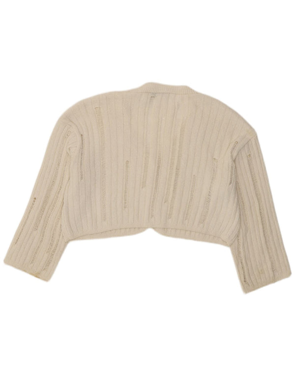 Zara Womens Oversized Bolero Jumper UK 10 Small Off White