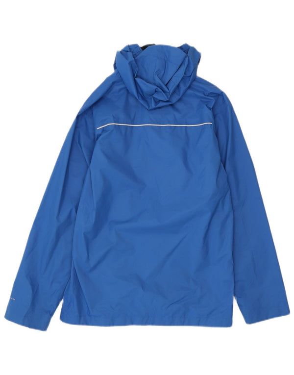 Columbia Boys Omni-Tech Hooded Rain Jacket 14-15 Years Large  Blue Nylon