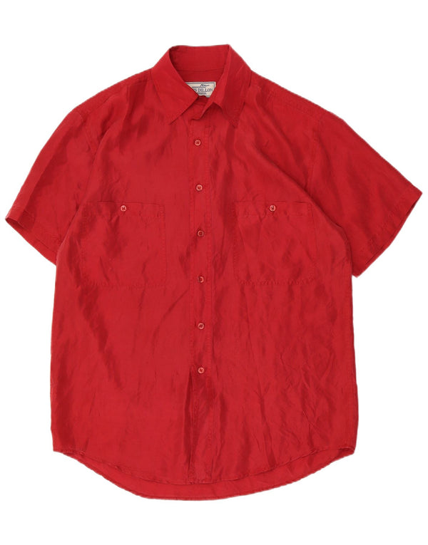 James Dillon Mens Short Sleeve Shirt Small Red