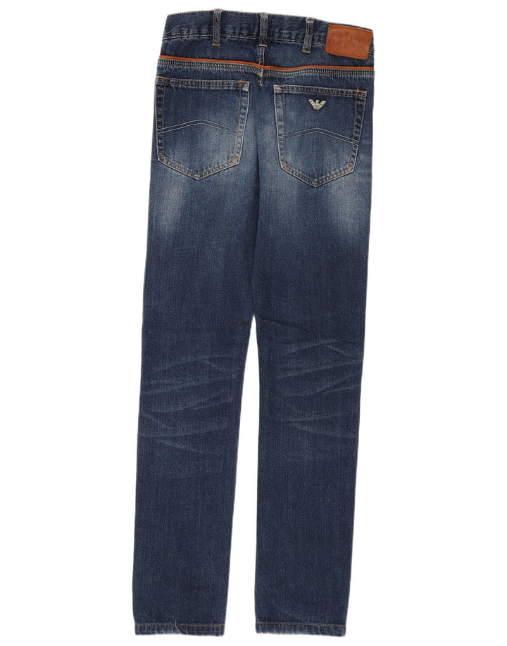 ARMANI Womens Slim Jeans W27 L29 Navy Blue