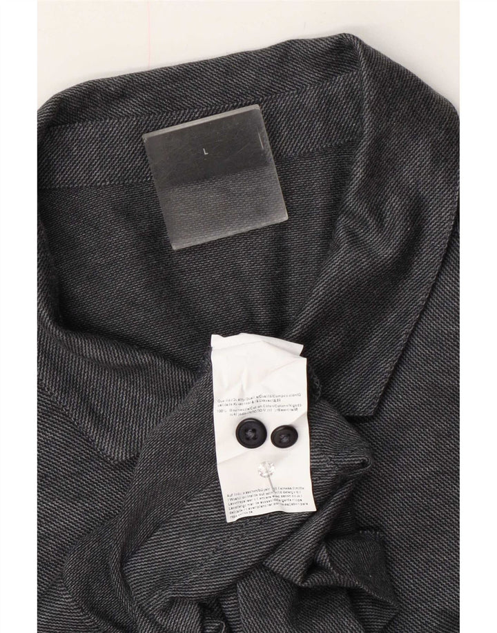 Hugo Boss Mens Slim Fit Shirt Large Grey Cotton