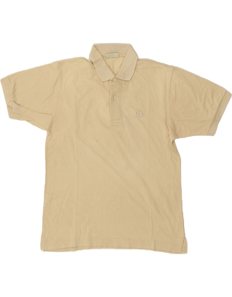 SERGIO TACCHINI Mens Polo Shirt Small Beige Cotton | Vintage Sergio Tacchini | Thrift | Second-Hand Sergio Tacchini | Used Clothing | Messina Hembry 