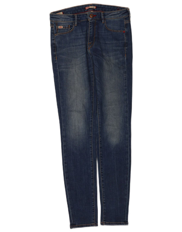 Rifle Womens Skinny Jeans W27 L30 Blue Cotton