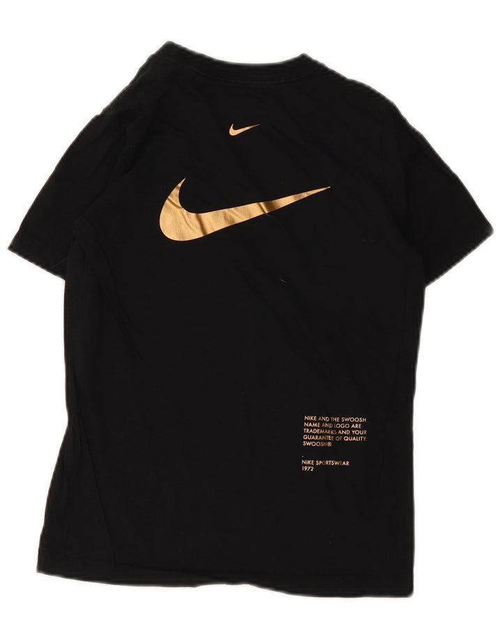 Nike Boys Swoosh Graphic T-Shirt Top 10-11 Years Medium Black
