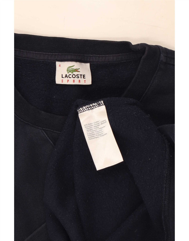 Lacoste Mens Sweatshirt Jumper Size 4 Medium Navy Blue Cotton