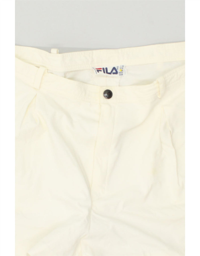 FILA Mens Chino Shorts W38 XL White | Vintage Fila | Thrift | Second-Hand Fila | Used Clothing | Messina Hembry 