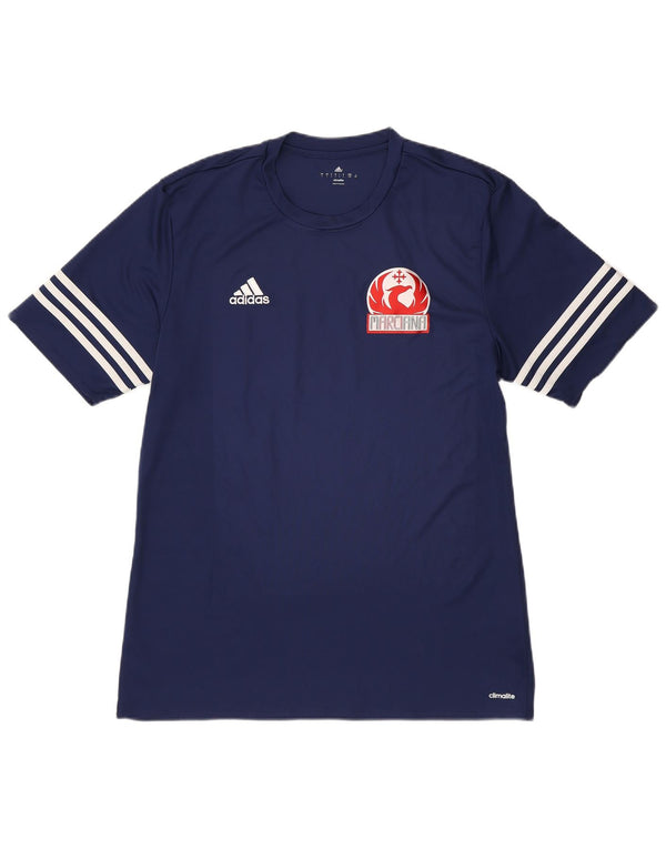 Adidas Mens Marciana FC Graphic T-Shirt Top Large Navy Blue Polyester