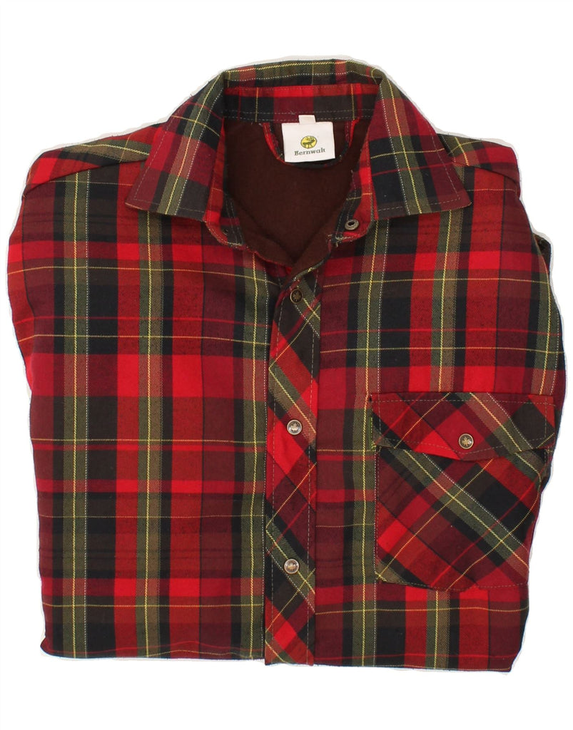 VINTAGE Mens Shirt Large Red Check Cotton | Vintage Vintage | Thrift | Second-Hand Vintage | Used Clothing | Messina Hembry 