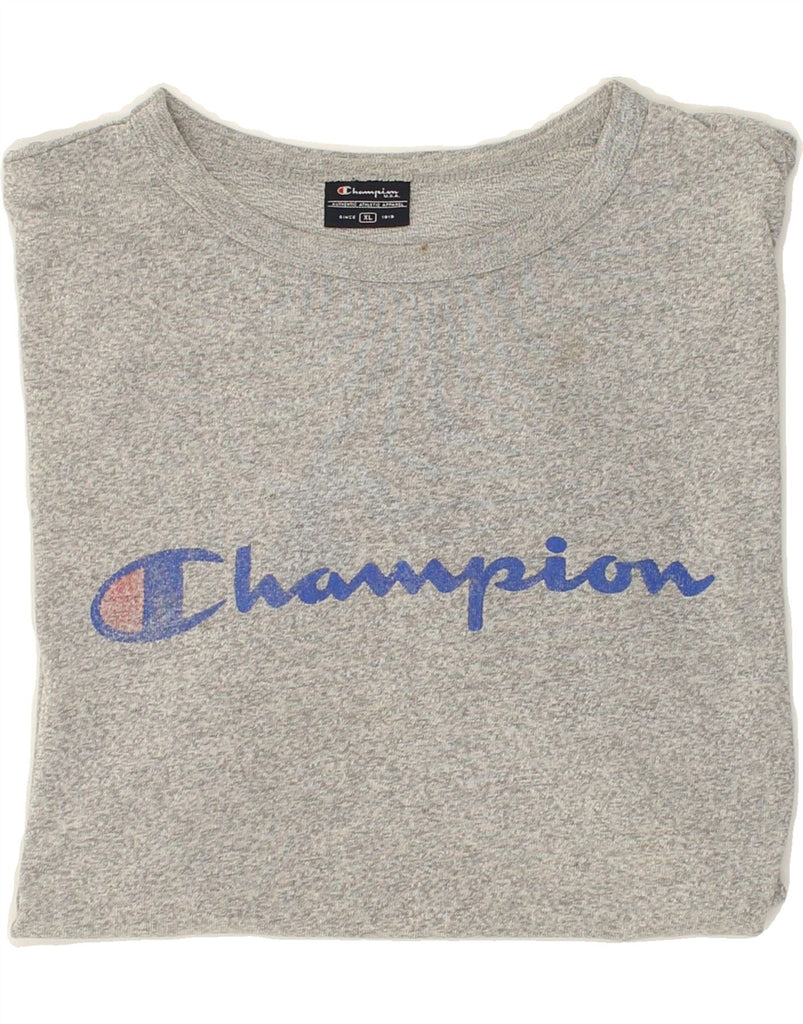 CHAMPION Mens Graphic T-Shirt Top XL Grey Flecked | Vintage Champion | Thrift | Second-Hand Champion | Used Clothing | Messina Hembry 