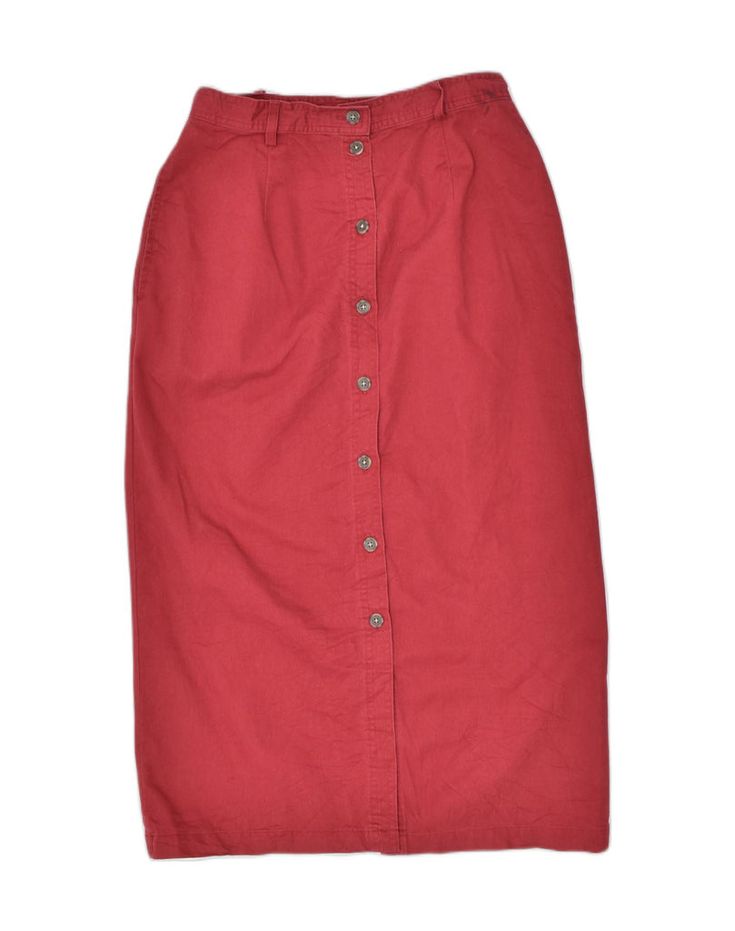 L.L.BEAN Womens Straight Skirt US 8 Medium W28 Red Cotton | Vintage L.L.Bean | Thrift | Second-Hand L.L.Bean | Used Clothing | Messina Hembry 