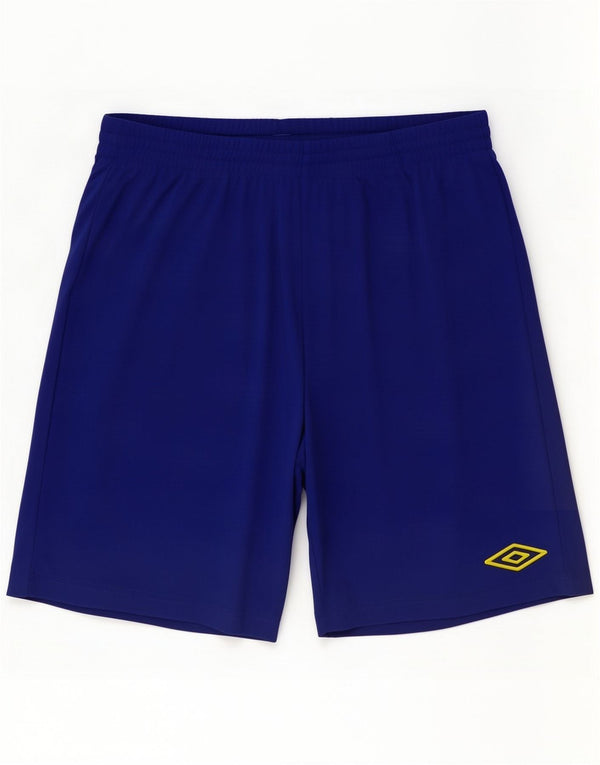 Umbro Mens Sport Shorts Large Blue Polyester