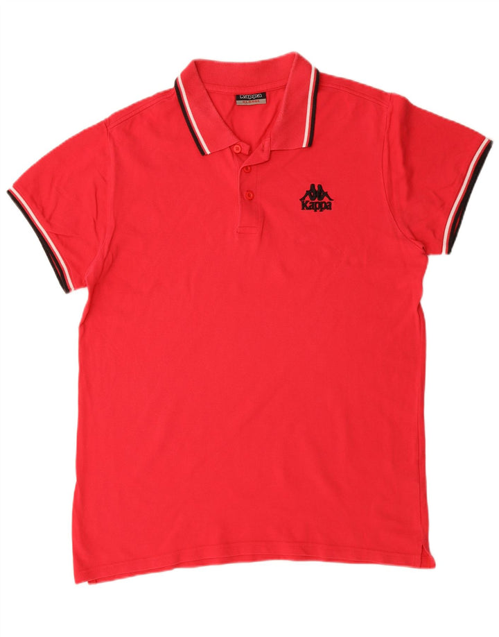 Kappa Mens Polo Shirt XL Pink Cotton