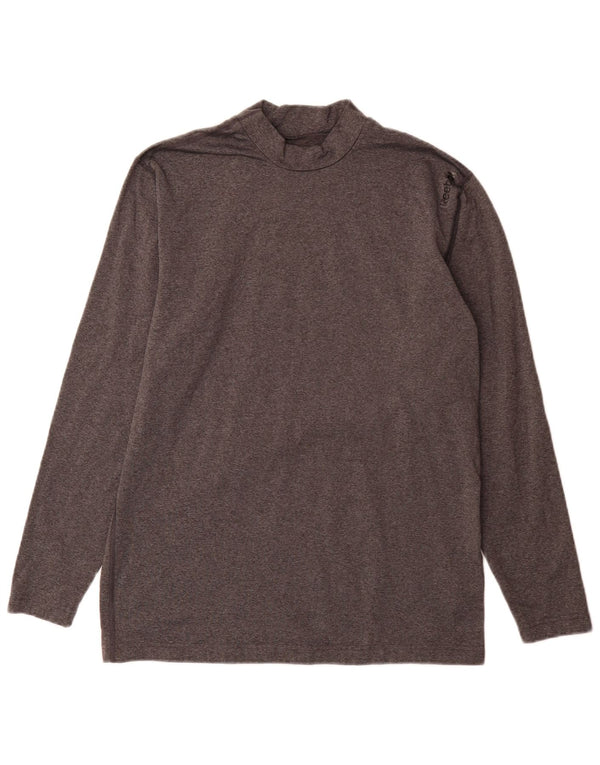 Reebok Mens Top Long Sleeve Large Grey Polyester