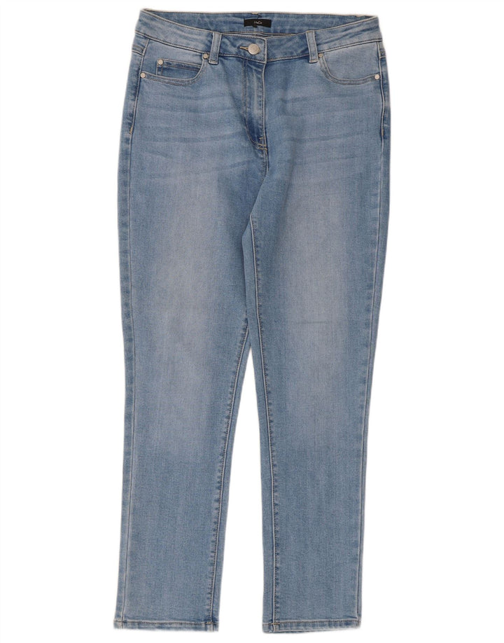 M&Co Womens Slim Jeans UK 12 Medium W32 L27 Blue Cotton