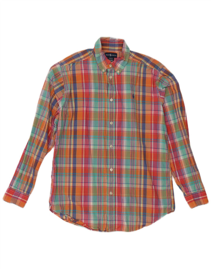 RALPH LAUREN Boys Shirt 15-16 Years XL Multicoloured Check Cotton