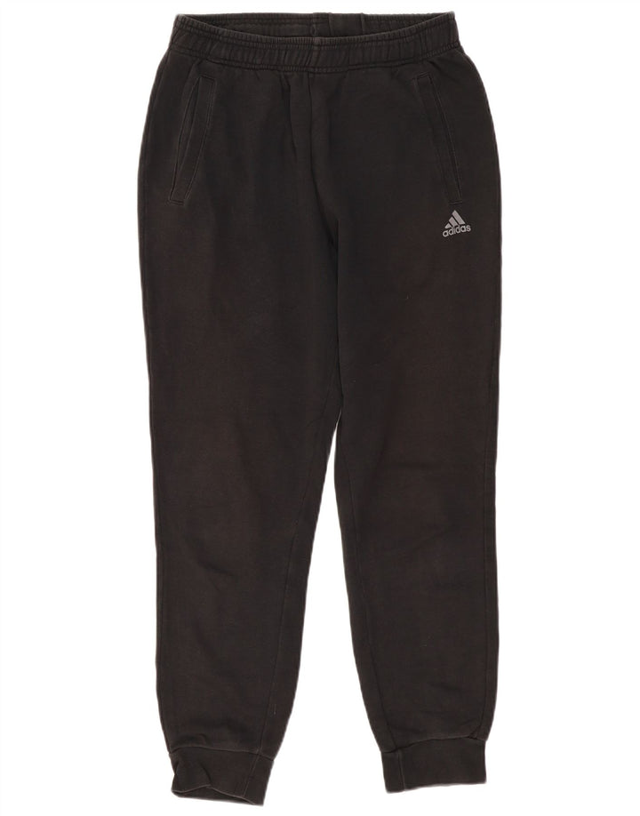 ADIDAS Mens Tracksuit Trousers Joggers Medium Black Cotton