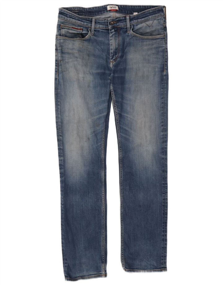 Tommy Hilfiger Mens Straight Jeans W36 L34 Blue Cotton