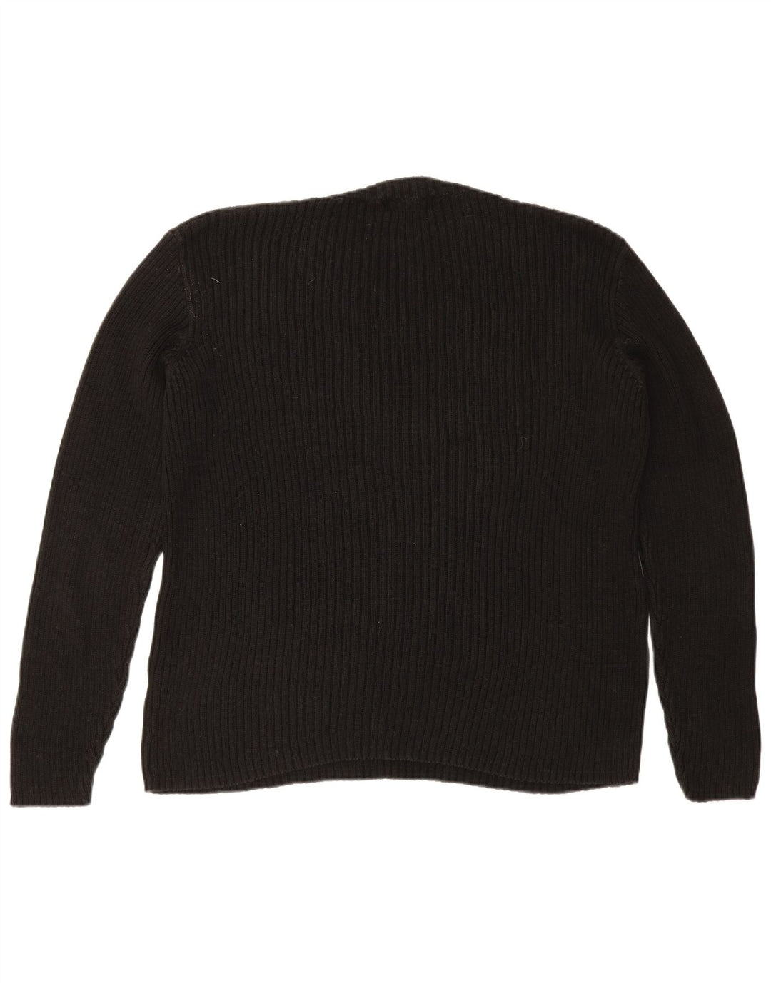 L.O.G.G Mens V-Neck Jumper Sweater XL Black Cotton