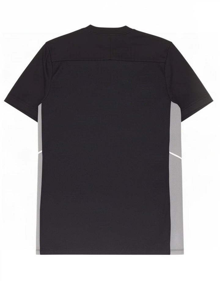 Nike Mens Dri Fit Slim T-Shirt Top Medium Black Colourblock Polyester