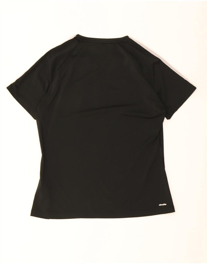 Adidas Womens Climalite T-Shirt Top UK 16/18 Large Black Polyester