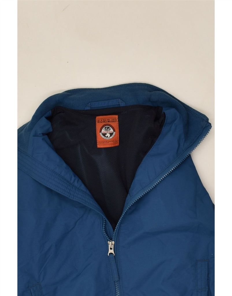 NAPAPIJRI Boys Windbreaker Jacket 7-8 Years Blue Polyester | Vintage Napapijri | Thrift | Second-Hand Napapijri | Used Clothing | Messina Hembry 