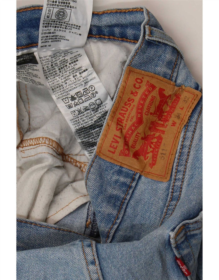 Levi's Mens 511 Slim Jeans W34 L32 Blue Cotton
