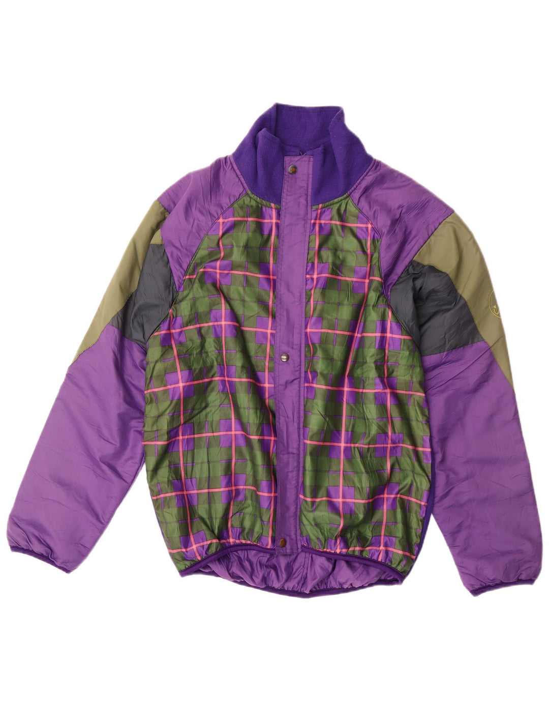Castelli Mens Tracksuit Top Jacket UK 38 Medium Purple Check