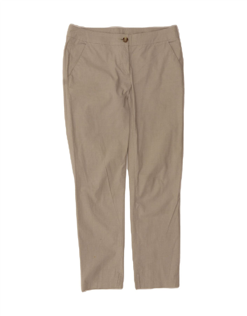 BENETTON Womens Slim Chino Trousers W30 L26 Beige Check Cotton Vintage Benetton and Second-Hand Benetton from Messina Hembry 