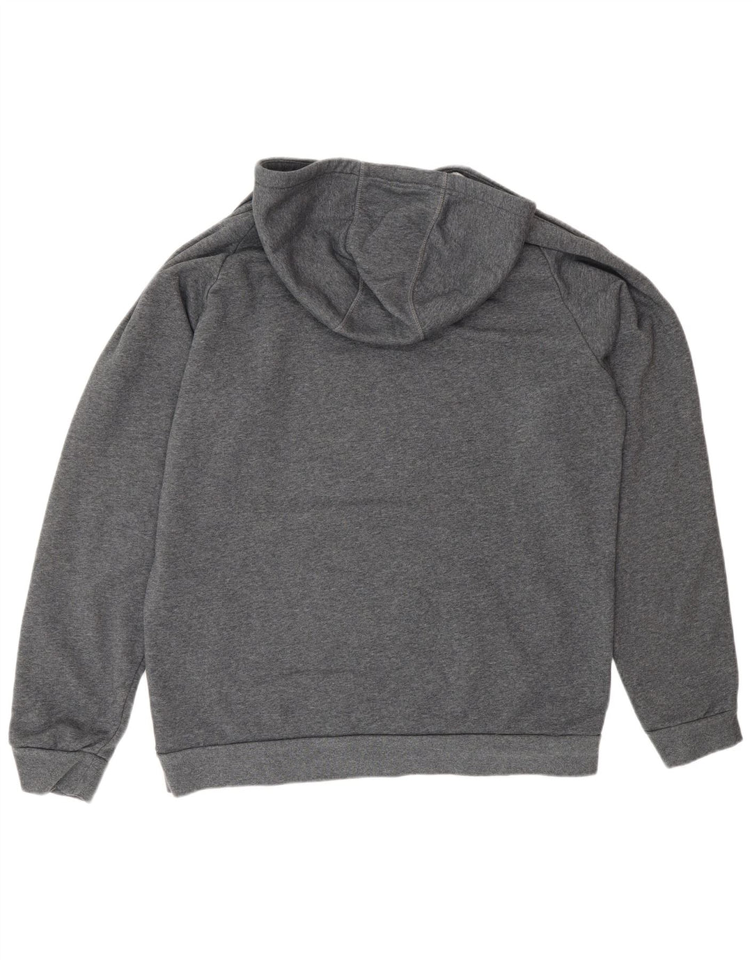 ADIDAS Mens Hoodie Jumper Large Grey Cotton