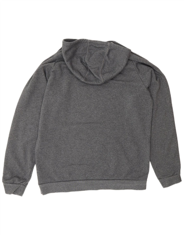 ADIDAS Mens Hoodie Jumper Large Grey Cotton