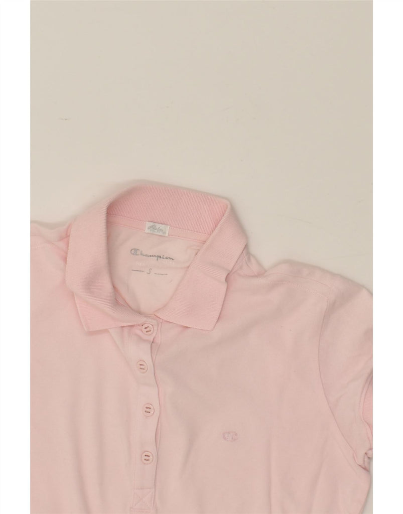 CHAMPION Womens Polo Shirt UK 10 Small Pink | Vintage Champion | Thrift | Second-Hand Champion | Used Clothing | Messina Hembry 