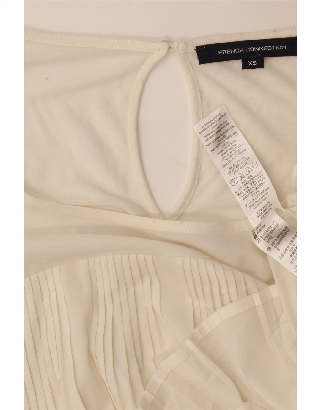 French Connection Womens Oversized Blouse Top UK 6 XS White Polyester