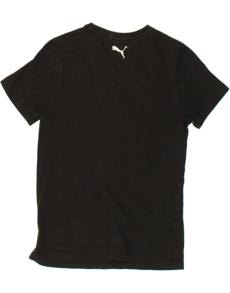 PUMA Boys Graphic T-Shirt Top 15-16 Years Black Cotton | Vintage Puma | Thrift | Second-Hand Puma | Used Clothing | Messina Hembry 