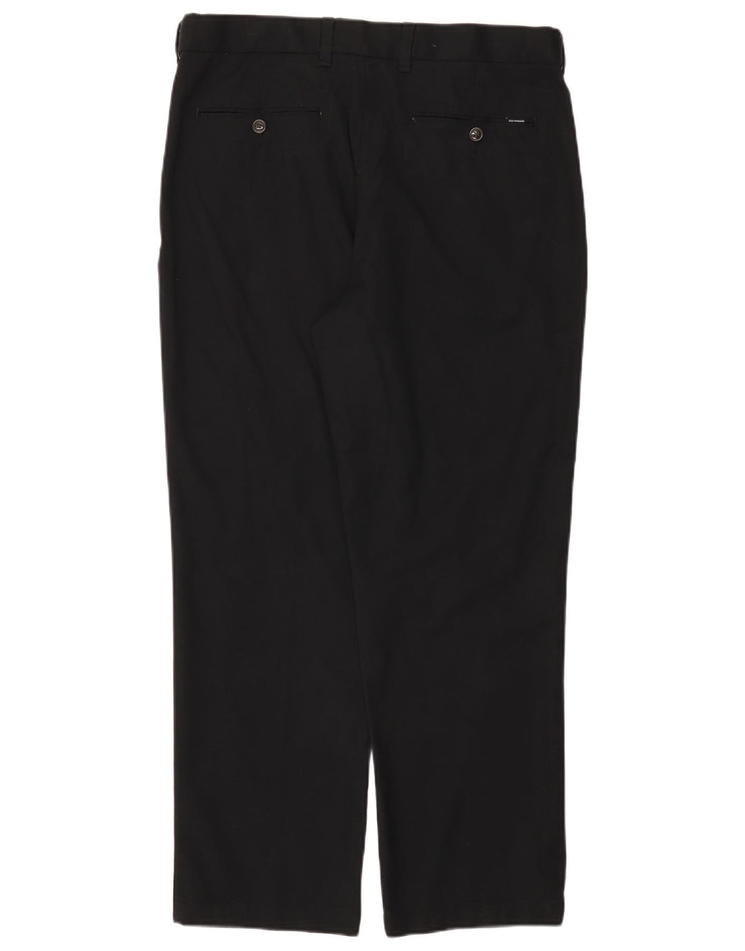 Marks & Spencer Mens Straight Suit Trousers W36 L29 Black Cotton