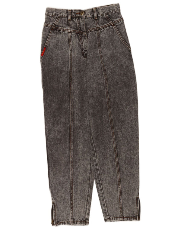 Vintage Womens High Waist Tapered Jeans EU 36 Small W26 L26 Grey