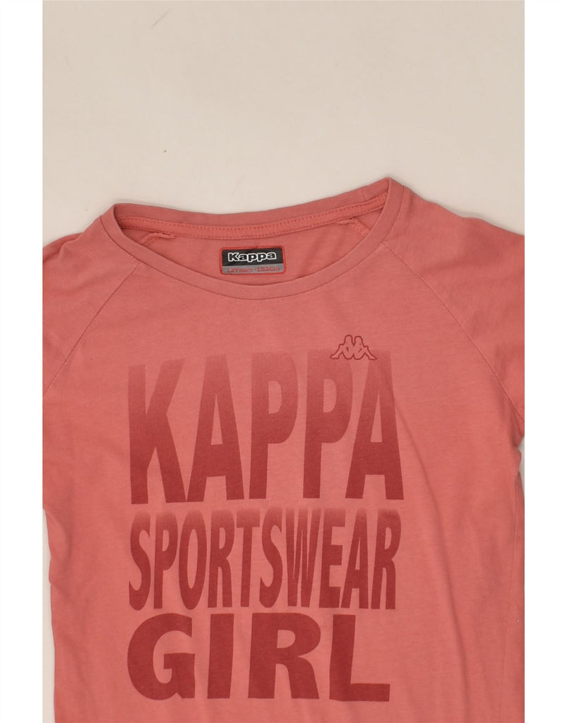 KAPPA Girls Graphic Top Long Sleeve 11-12 Years Pink | Vintage Kappa | Thrift | Second-Hand Kappa | Used Clothing | Messina Hembry 