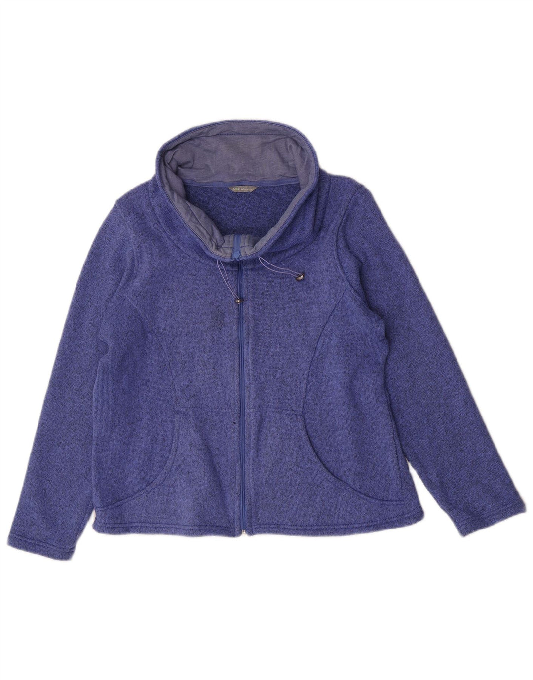 Marks & Spencer Womens Comfort Fit Tracksuit Top Jacket UK 16 Large Blue