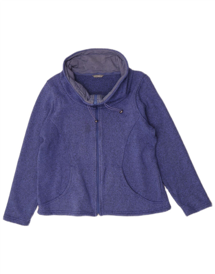 Marks & Spencer Womens Comfort Fit Tracksuit Top Jacket UK 16 Large Blue