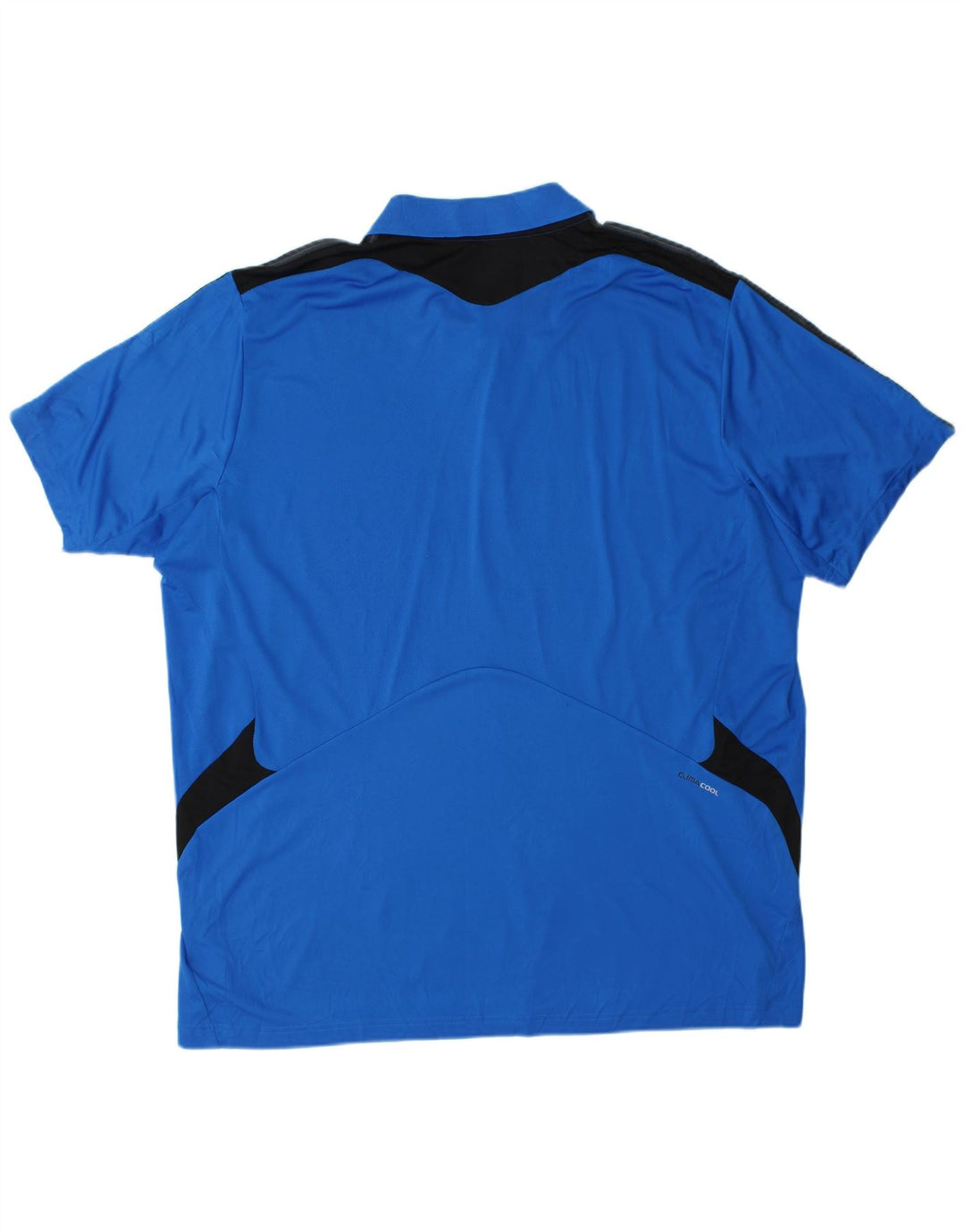 Adidas Mens Climacool Polo Shirt 2XL Blue Colourblock Polyester