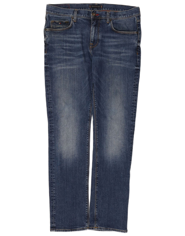 Tommy Hilfiger Mens Denton Straight Jeans W34 L32 Blue Cotton