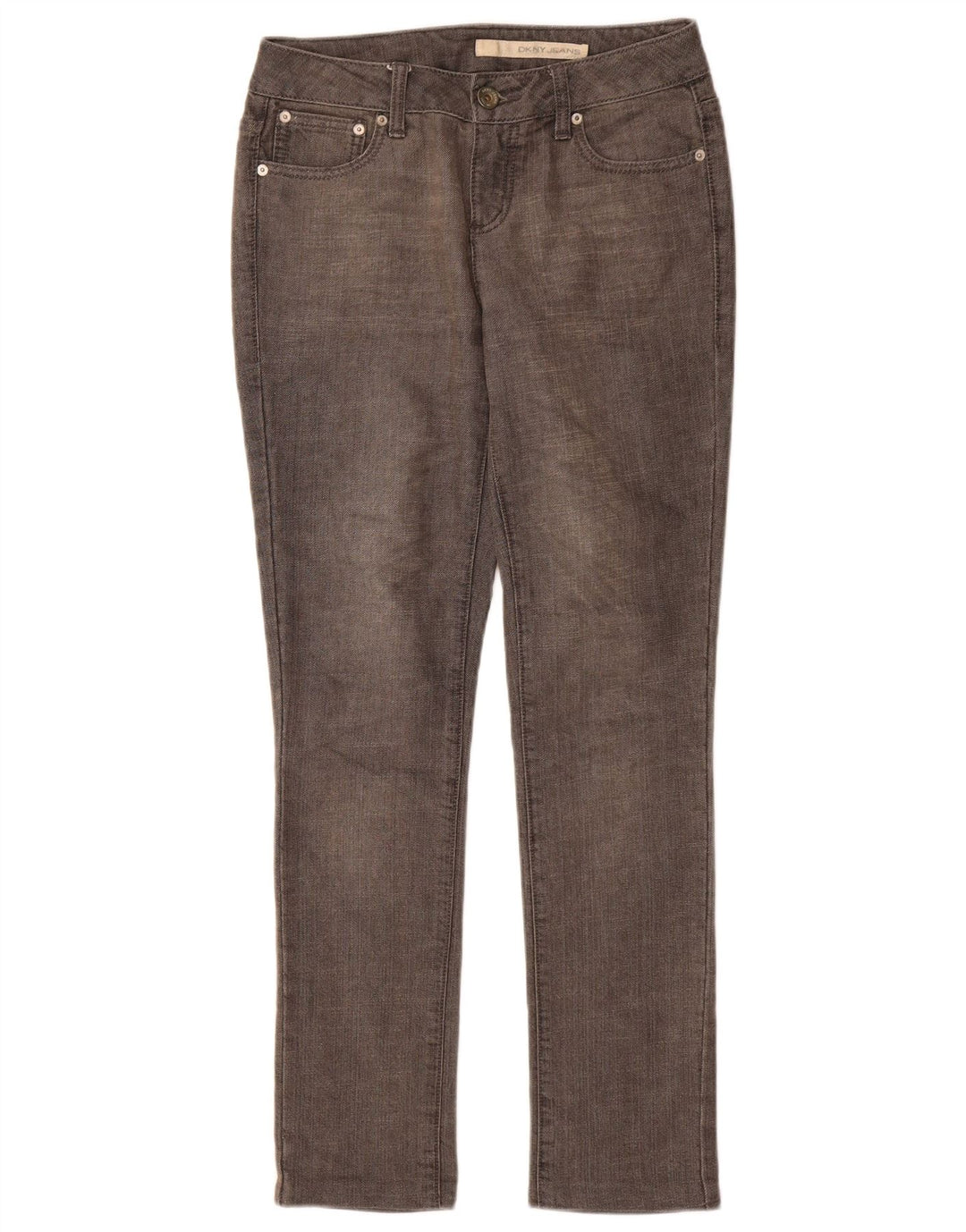 Dkny Womens Slim Jeans US 4 Small W28 L30 Grey Cotton