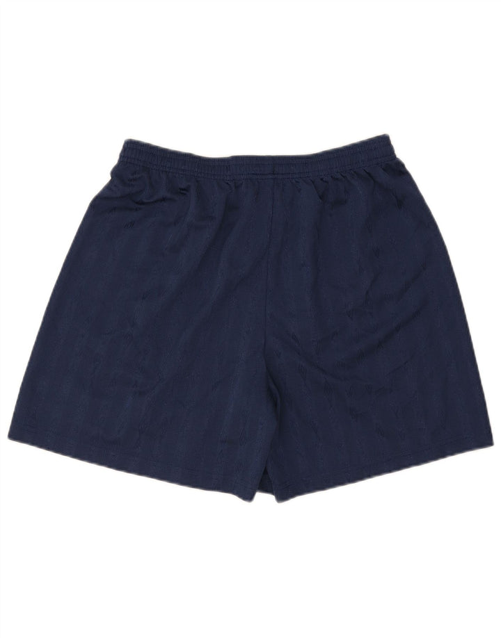 Umbro Mens Sport Shorts Large Navy Blue Striped Polyester