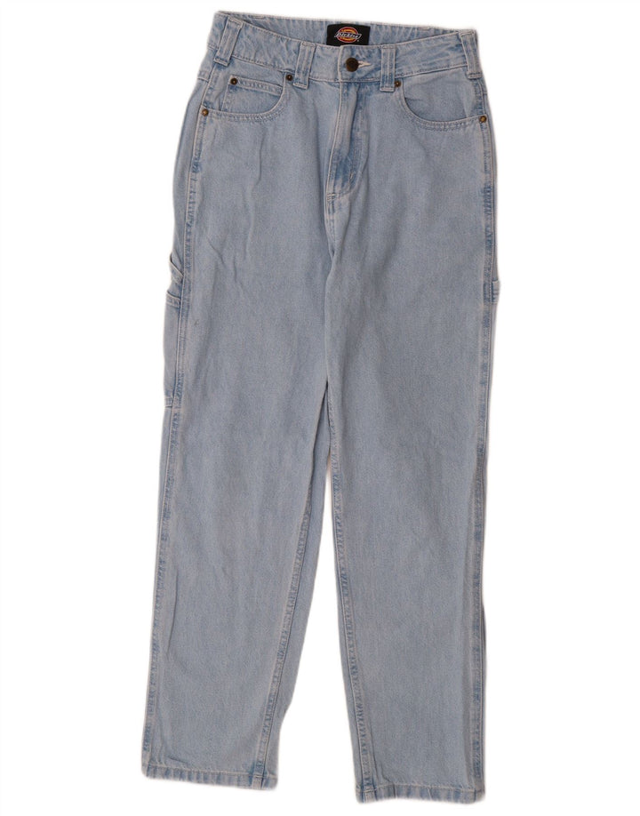 Dickies Womens Cargo Straight Jeans W27 L28 Blue Cotton