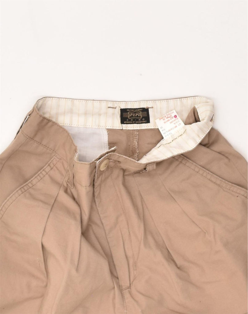 PEPE JEANS Womens High Waist Chino Shorts EU 38 Medium W26 Beige Cotton | Vintage PEPE Jeans | Thrift | Second-Hand PEPE Jeans | Used Clothing | Messina Hembry 