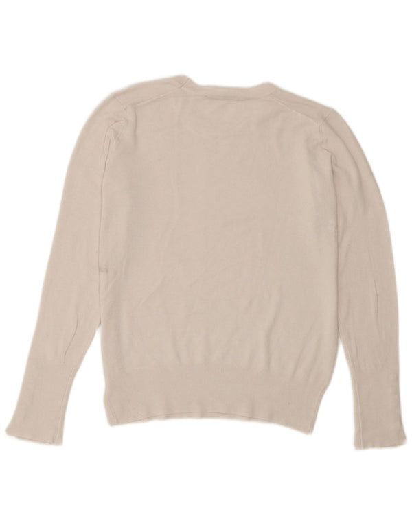 Zara Womens Crew Neck Jumper Sweater UK 14 Large White