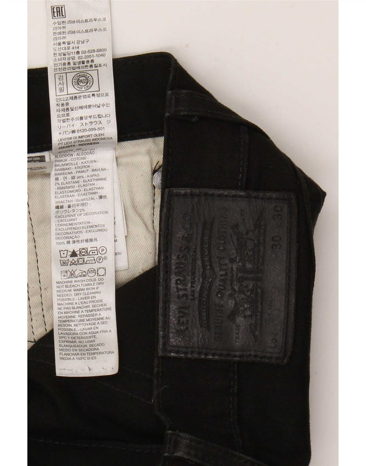 Levi's Mens 511 Slim Jeans W30 L30 Black Cotton