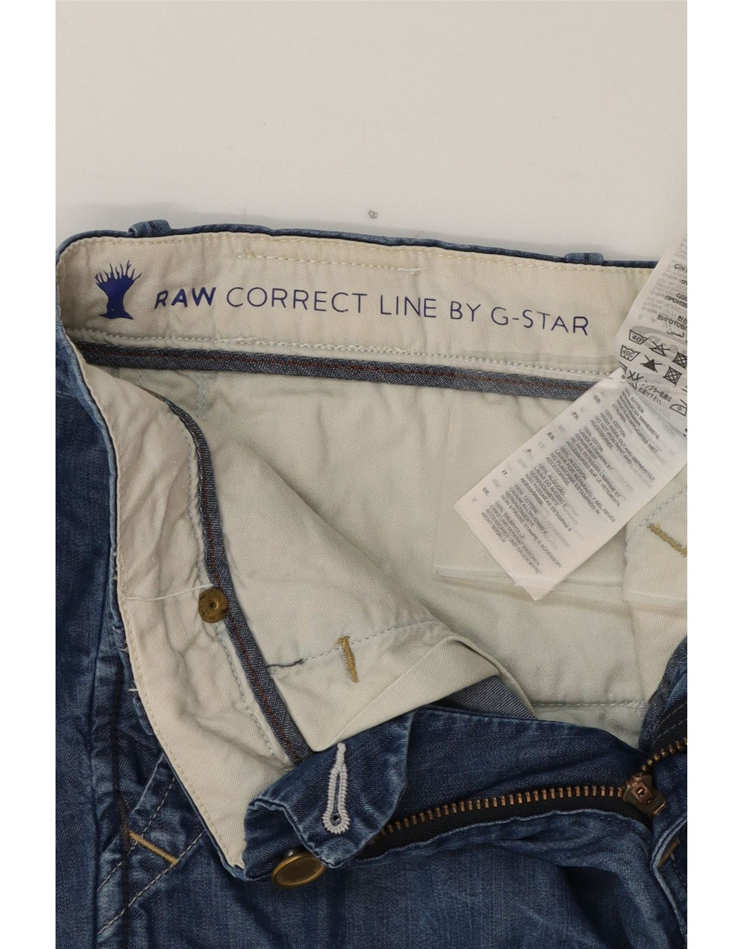 G-STAR Womens Denim Hot Pants W32 Large  Blue Cotton Vintage G-Star and Second-Hand G-Star from Messina Hembry 