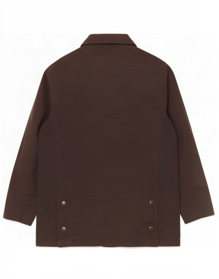 Barbour Womens Waxed Cotton Jacket UK 14 Large Brown Polyester