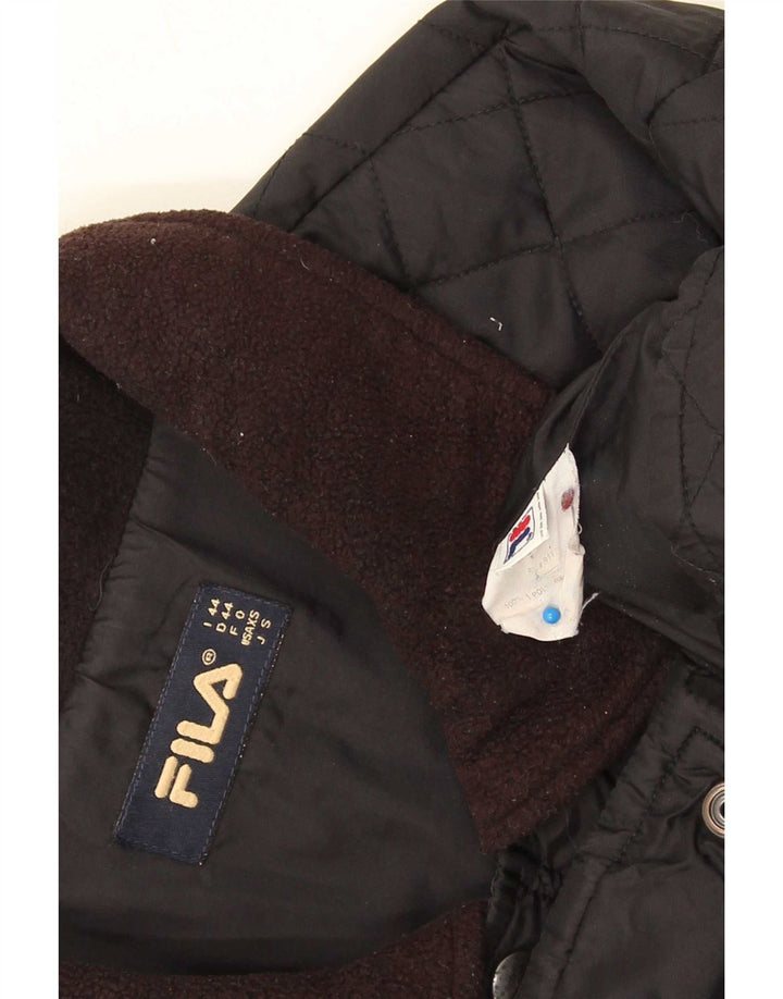 Fila Mens Loose Fit Quilted Jacket IT 44 XS Black Polyamide